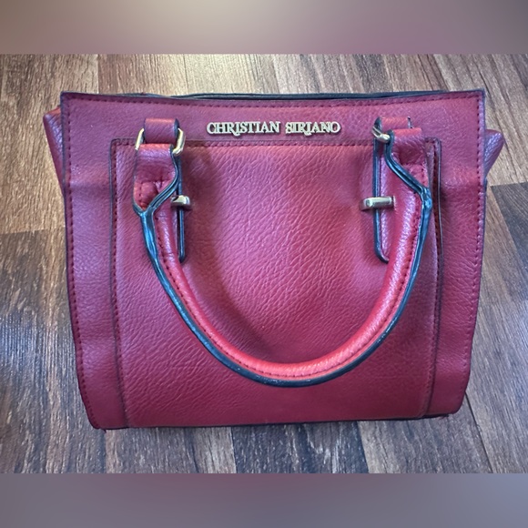 Christian Siriano Handbags - Christian Siriano Burgundy Leather Clutch